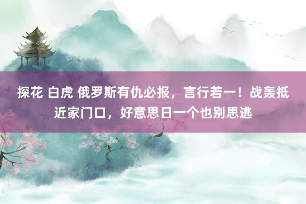 探花 白虎 俄罗斯有仇必报，言行若一！战轰抵近家门口，好意思日一个也别思逃