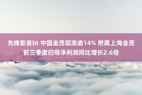 先锋影音bt 中国金茂现涨逾14% 附属上海金茂前三季度归母净利润同比增长2.6倍